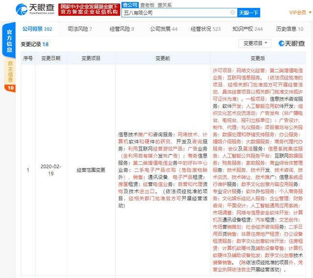 转型加速 58同城子公司布局人工智能与数字文化创新领域